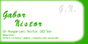 gabor nistor business card